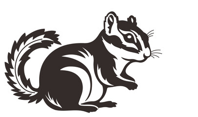 Stand Squirrel black stylish logo design inspiration
