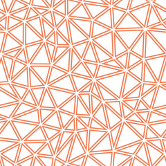 Triangles pattern geometric design. Compact triangles size. Solid Color style. Geometric shapes outlined. Repeatable pattern. Sunset Glow. Vibrant vector tiles. Seamless vector illustration.