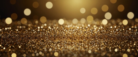 Gold glitter background template for holiday designs.