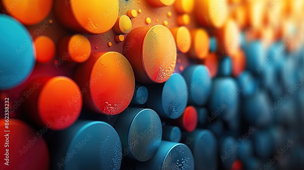 Poster dynamic 3d geometric abstract backgrounds with artistic compositions for creative projects