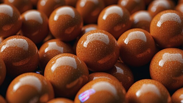 Abstract Background with Orrange and Cayan Balls.