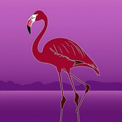 illustration of a flamingo