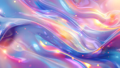 Fototapeta premium Abstract Iridescent Wave Patterns