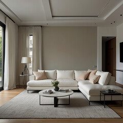 modern living room interior design with white sofa and home outdoor design