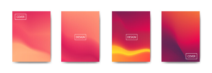 set of abstract background with beautiful gradation color, colorful background for poster flyer banner backdrop.vertical banner.cool fluid background vector illustration
