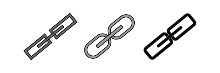 Black solid icon for link icon.