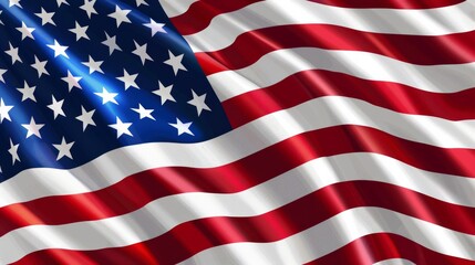 Obraz premium Inscription Happy 4th of July CelebrationUSA Flag in Patriotic Colors
