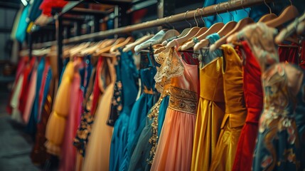 The abstract vector design of the backdrop added a vibrant touch to the stage, enhancing the lighting and spotlight effects, and elevating the overall scene of the theater show, concert, and entertain