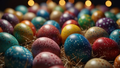 Easter egg ball colorful design holiday decoration.