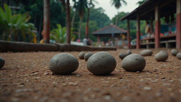 Batu Seremban traditional Malaysian five stone game.