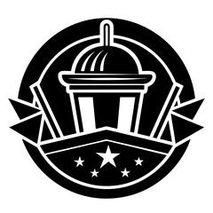 Black and white logo for a Chinese fast food restaurant