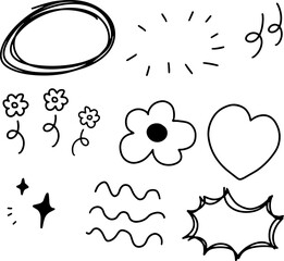 cute doodles design for templates.