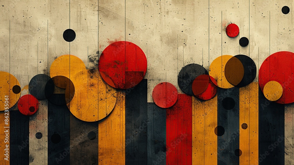 Poster visually striking 3d geometric abstract backgrounds with artistic and unique designs