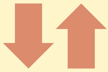 Thick Arrow shape ended arrow illustration.