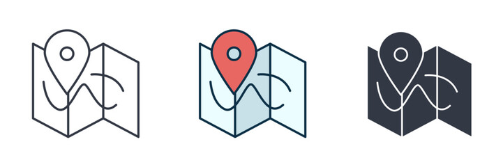 Map Icon symbol vector illustration isolated on white background