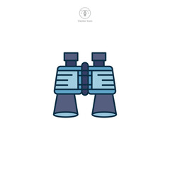 Binoculars Icon symbol vector illustration isolated on white background