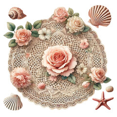 Doily Lace Rose flower