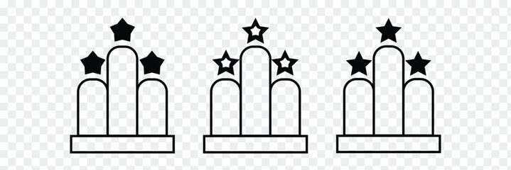 Championship podium. Podium with a star vector 