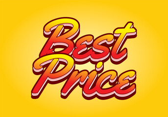 Best price. Text effect in 3D style with good colors