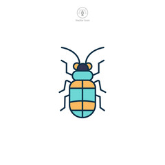 Insect Icon symbol vector illustration isolated on white background