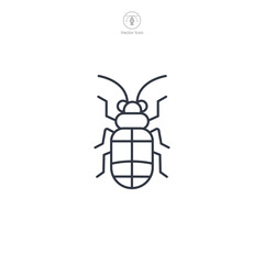Insect Icon symbol vector illustration isolated on white background