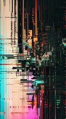 Obraz premium Digital art with colorful lines and shapes