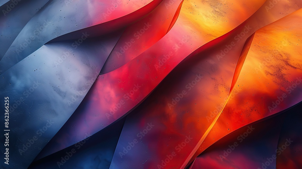 Poster stand out with bold and dynamic 3d geometric abstract backgrounds and compositions