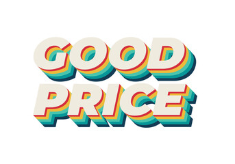 Good price. Text effect in 3D look with good colors
