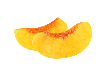 黄金桃のイラスト リアル 白バック