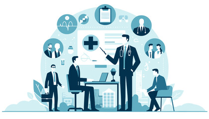 Concept vector illustration of business situation.