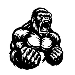 Angry Gorilla Vector Logo