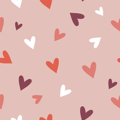 Vector seamless pattern with hearts