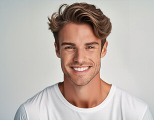 Fototapeta premium Studio Portrait of Young Handsome Man