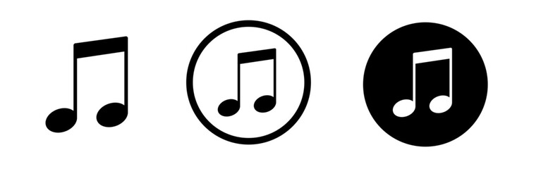 Music notes icon . Musical symbols. Music notes symbol vector illustration.