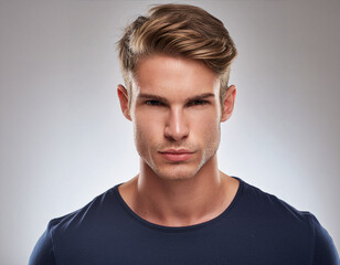 Naklejka premium Studio Portrait of Young Handsome Man