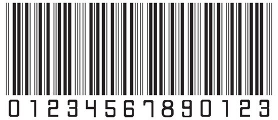  Barcode icon. Barcode icon vector with numbers. Simple fake bar code. Vector illustration  isolated on white background.EPS 10