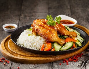 fried chicken wings ai generate