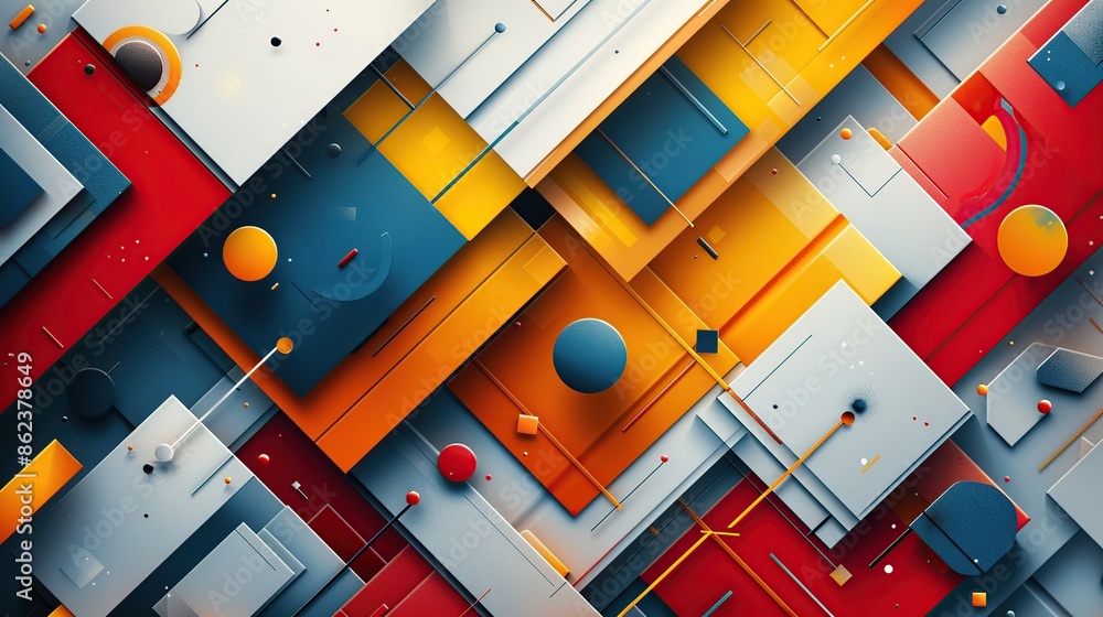 Poster create impressive 3d geometric abstract backgrounds with unique and bold compositions