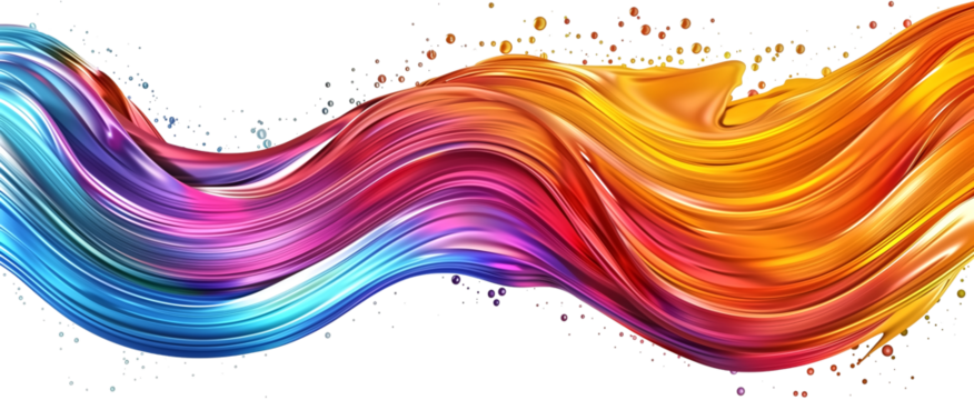 Color brush paint ribbon stroke swirl abstract splash background