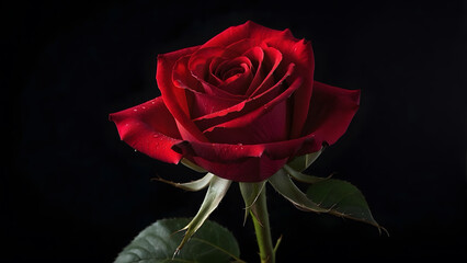 Red roses with dark black background