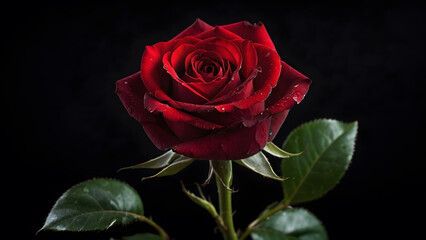 Red roses with dark black background