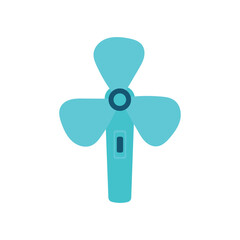 Hand fan vector illustration isolated on white background.