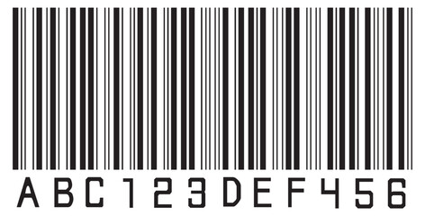  Barcode icon. Barcode icon vector with numbers. Simple fake bar code. Vector illustration  isolated on white background.EPS 10
