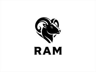 Ram logo design vector and illustration,