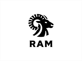 Ram logo design vector and illustration,