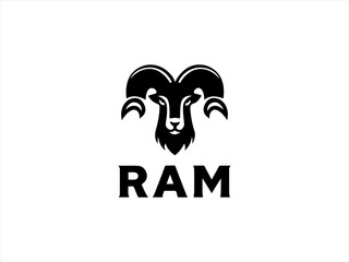 Ram logo design vector and illustration,