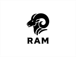 Ram logo design vector and illustration,