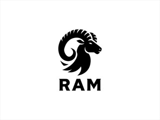 Ram logo design vector and illustration,