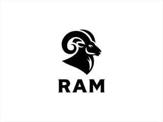 Ram logo design vector and illustration,