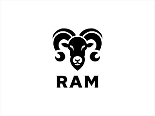 Ram logo design vector and illustration,